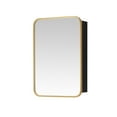 thumbnail image 2 of Talayuela 16 in.W x 24 in.H Aluminum Framed Medicine Cabinet in Brushed Gold, 2 of 18