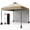 Black iron pipe + khaki cloth, variant on 10x10 FT Pop Up Canopy Tent,Patio Tent with1 Sidewall, Vented Top Roller Bag 4 Sandbags 4 Ropes and 8 Tent Stakes,UPF 50+ PU1000 Waterproof,Portable Gazebo for Outdoor Events,Beach,Camping,Picnic