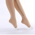 2 Pairs Zipper Pressure Compression Socks Support Stockings Leg Open