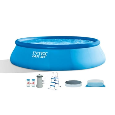 Open Box Intex 15'x42" Inflatable Easy Set Above Ground Pool w/ Ladder & Pump