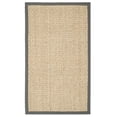 thumbnail image 3 of SAFAVIEH Natural Fiber Arbor Bordered Area Rug, Natural/Dark Gray, 4' x 6' - Coastal Design, Natural & Dark Grey, Seagrass, Ideal for Entryway, Kitchen, Living Room, Office, Bathroom, Bedside, 3 of 13
