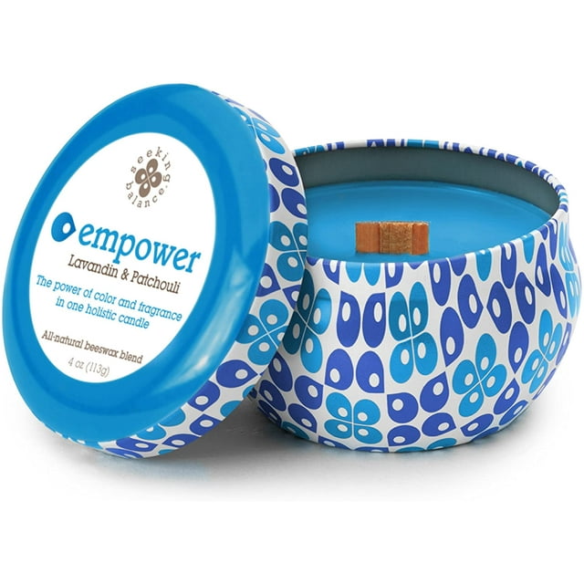 Root Candles Seeking Balance Spa Traveler Candle, Empower: Lavandin & Patchouli