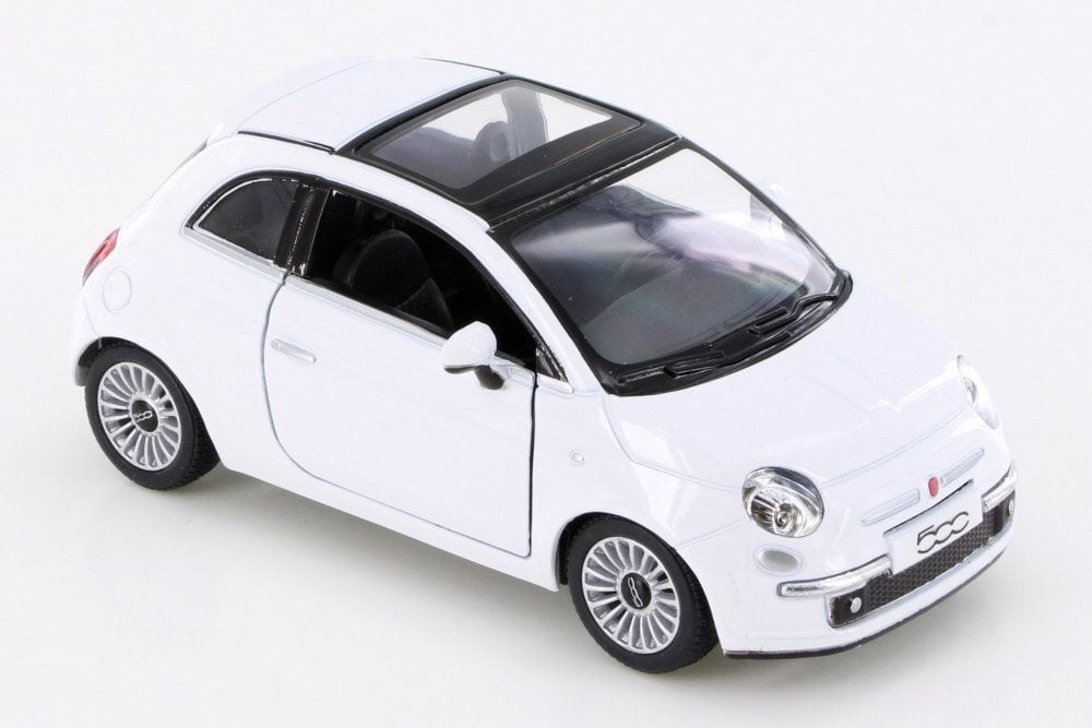 fiat 500 toy car white