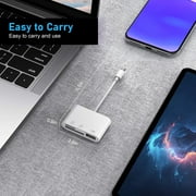 TSV USB C to SD Card Reader, Micro SD Memory Card Reader, Type C to SD Card Reader Adapter 2TB Capacity Fit for MacBook Camera Android Windows Linux