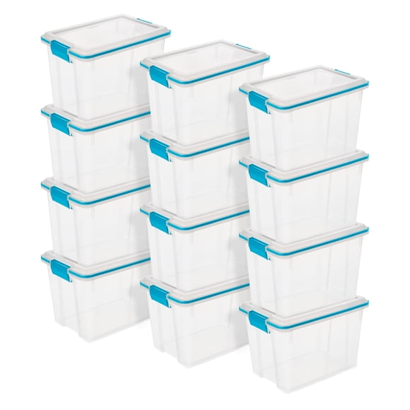 Cajas Estancas Sterilite con Junta 20L Resistentes al Clima Paquete de 12