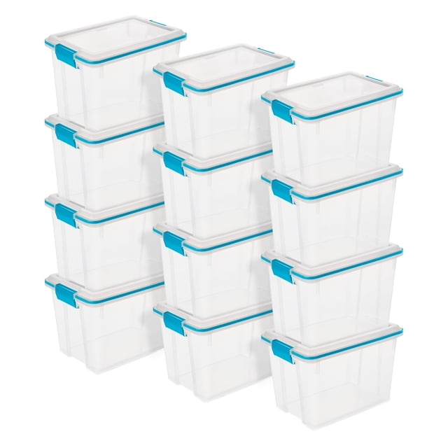 Cajas Estancas Sterilite con Junta 20L Resistentes al Clima Paquete de 12