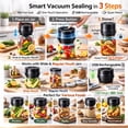 thumbnail image 3 of Electric Mason Jar Vacuum Sealer Kit, One-Button Vacuum Sealing for Wide & Regular Mouth Mason Jars, USB Rechargeable, Includes 5 Wide-Mouth Lids, 5 Regular-Mouth Lids & Type-C Cable, Black, 3 of 6