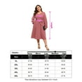 thumbnail image 5 of Womens Plus Size Long Sleeve Swiss Dot Boho Dress Empire Waist Ruffle Flowy A Line Midi Dress, 5 of 5