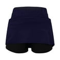 thumbnail image 5 of SUYIDA Skirt Shorts for Women Solid Color High Waist Active Soft Yoga Skirt Casual Skorts Skirts for Running Dark Blue,M, 5 of 5