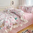 thumbnail image 3 of Kawaii Sanrios Hello Kitty Bedding Four-Piece Set Cute Cotton Soft Comfort Sets Quilt Cover Bed Quilt Covers Pillowcases Bed Set RJ, 3 of 7