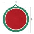 thumbnail image 5 of Farmhouse Round Placemats Set of 6 Woven Placemats for Dining Table Decor Kitchen Table Mat Wipe Clean Red 11.8inch, 5 of 5
