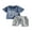 Blue, variant on Bagilaanoe 2pcs Toddler Baby Boy Short Pants Set Short Sleeve Letter Print T Shirt Tops Shorts 6M 12M 18M 24M 3T Kids Casual Summer Outfits