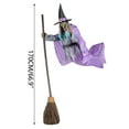 thumbnail image 3 of 5.5ft Halloween Witch Decoration, Flying Witch Halloween Decor, Halloween Animatronics Witch with Light Up Eyes and Sound Decoration for Halloween Indoor Outdoor Yard, 3 of 8