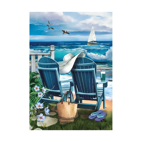 Briarwood Lane House Flag 40x28 For Outdoor Seaside Escape Summer For Summer House Flag