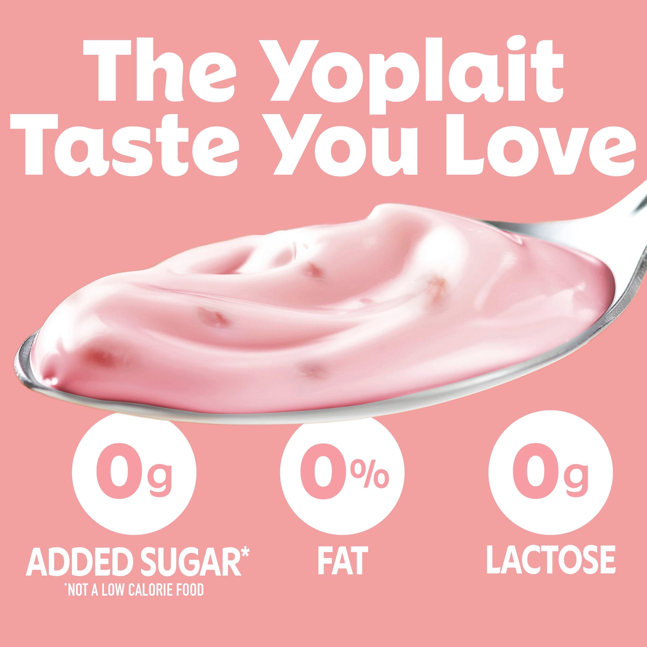 Yoplait Enjoy ZERO Strawberry Fat Free Yogurt Cup, 0g Added Sugar, Protein Snack, 6 oz