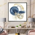thumbnail image 3 of Designart Abstract Dark Blue Gold & Black Underwater Life FLOAT FRAME WALL ART, 3 of 4