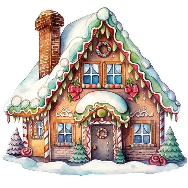 5D DIY Kit Cabaña Navidad Del 40x40cm