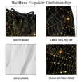 thumbnail image 4 of luoweisi Men's Beach Shorts Quick Dry Swim Trunks with Mesh Lining Halloween Spider Web L, 4 of 5