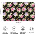 thumbnail image 3 of Pioneer Flower Floral Print Pattern Bathroom Rugs Mat, Non Slip Microfiber Bathroom Rug with Rubber Backing, Soft Mats for Bathroom Floor Tub Shower, 17"x30", 3 of 5