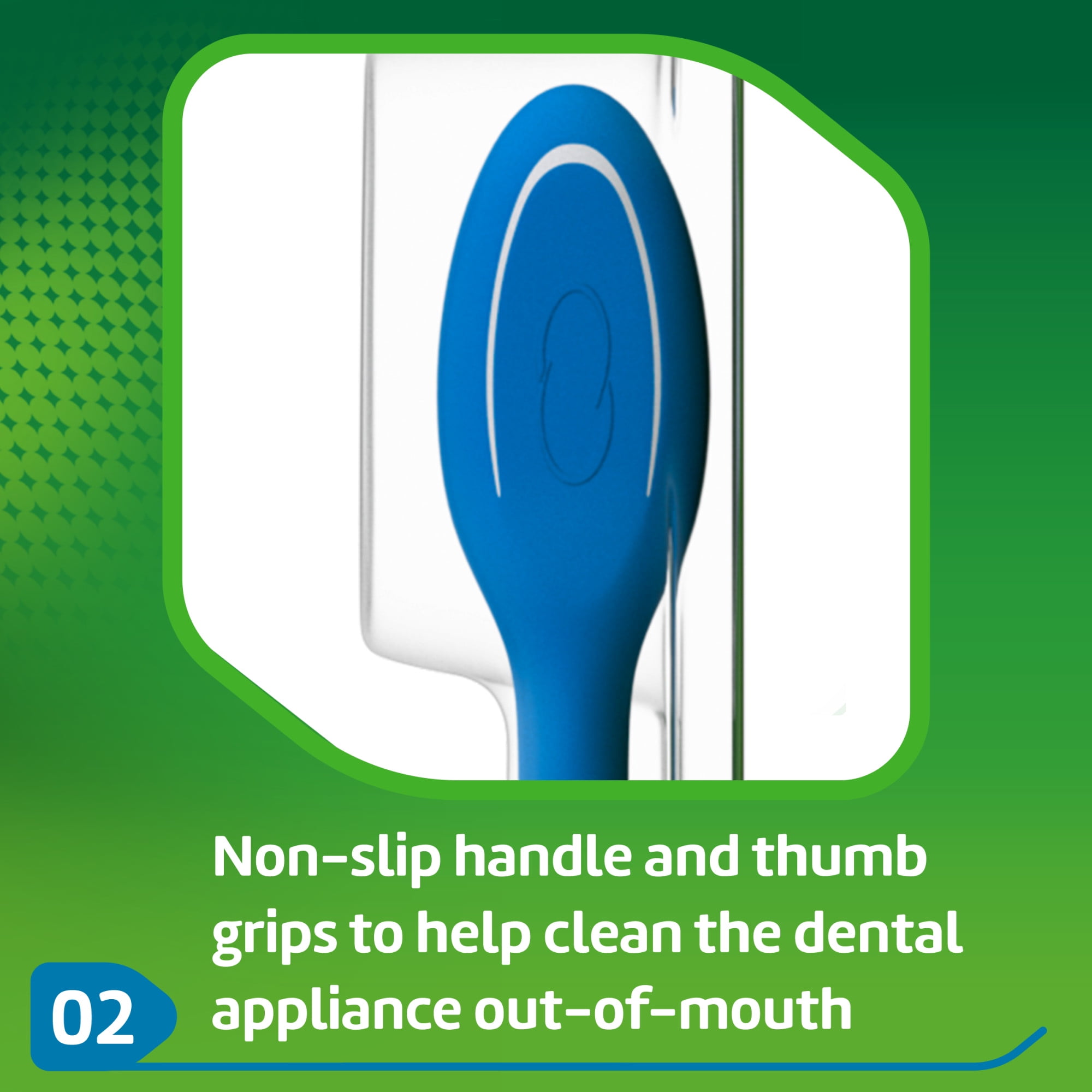 Polident Dental Appliance and Denture Brush, 1 Count, for Adults