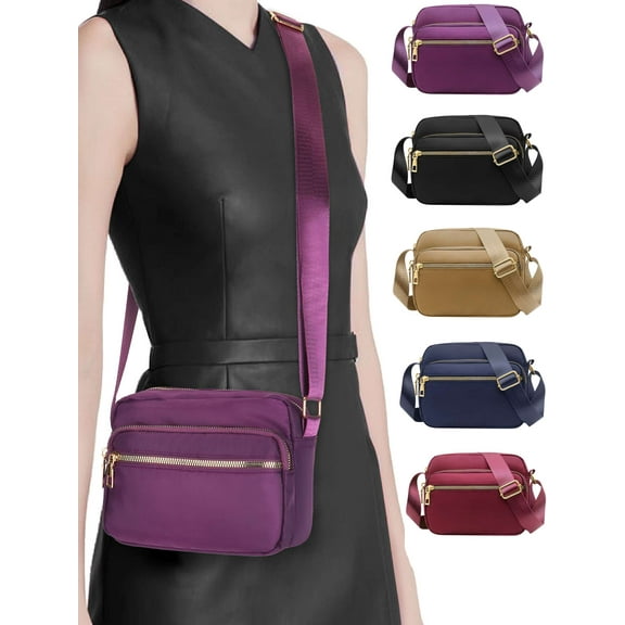 Luxtrada Nylon Crossbody Bags Purses and Handbags Waterproof Casual Messenger Bags for Women (Navy)