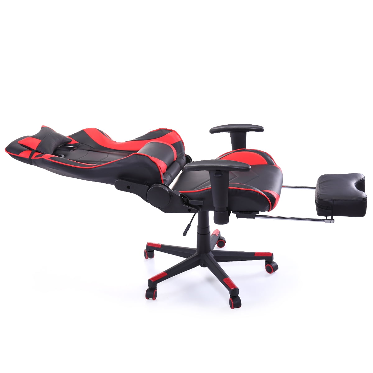 Kepooman High-Back Swivel Gaming Chair, Reclining Ergonomic Computer Chair with Lumbar Support - Red Kepooman High-Back Swivel Gaming Chair, Reclining Ergonomic Computer Chair with Lumbar Support - Red