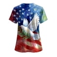 thumbnail image 5 of GEWSEY Scrubs for Women Patriotic Nurse Shirt 4th of July Plus Size V Neck Short Sleeve Scrub Top American Flag Nursing Tops (Blue, M), 5 of 8