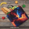 thumbnail image 5 of Picia Red And Blue Fire Wolf for Tote Bag for Women with Zipper, Gym Tote with Compartments, Laptop Work Tote Nurse Dance Yoga Bag for Sport, Travel, 5 of 7