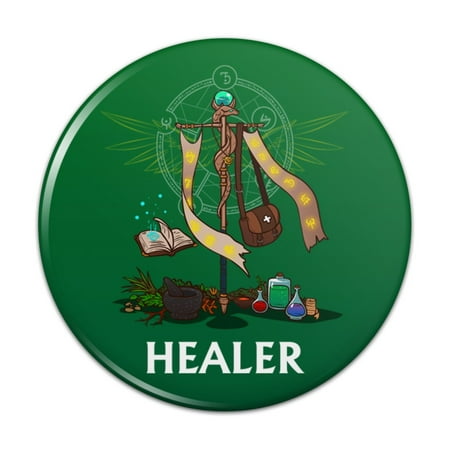 Healer Cleric RPG  MMORPG Class Role Playing Game Kitchen Refrigerator Locker Button (Best Game Engine For Mmorpg)