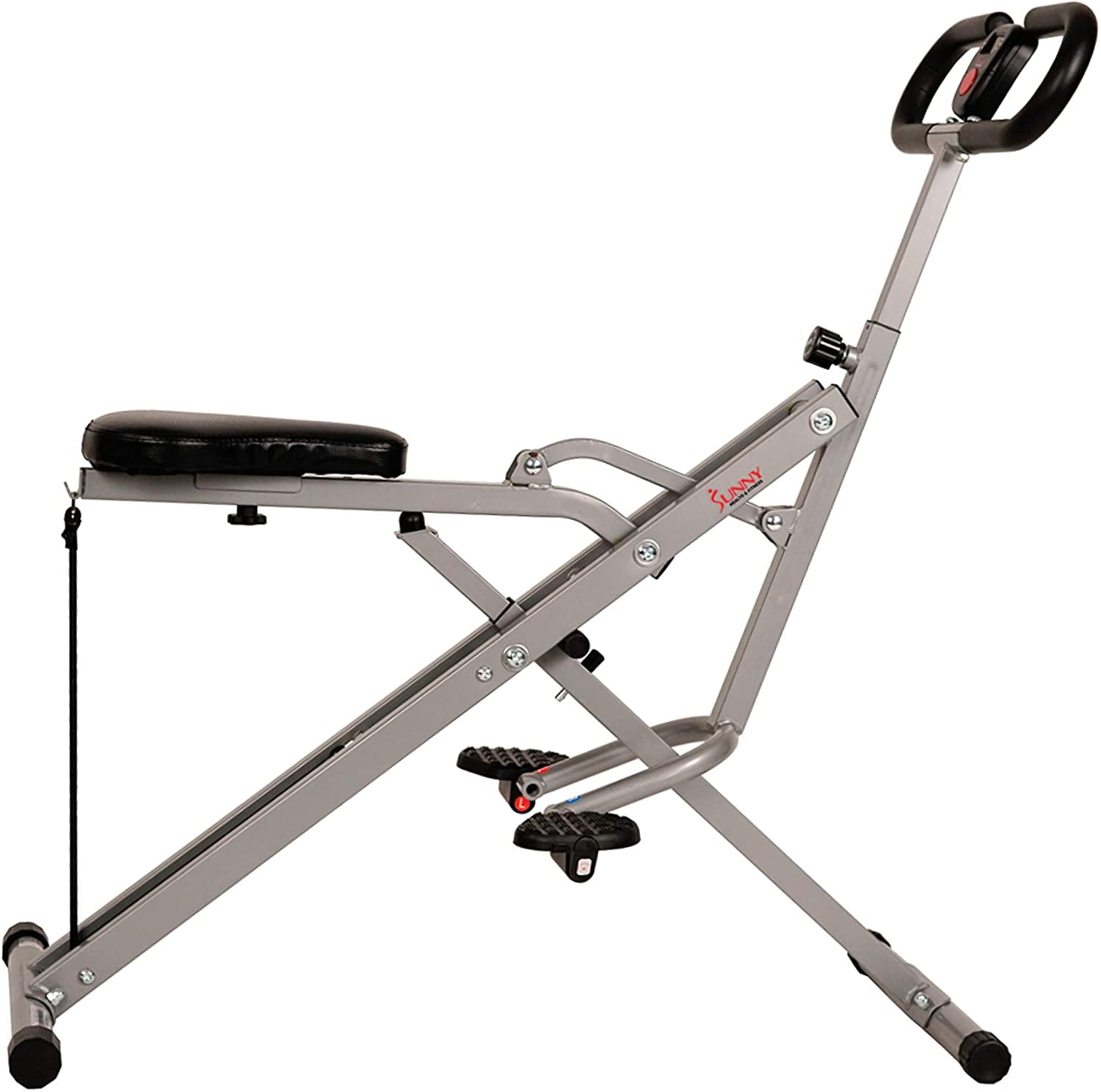 Sunny Health & Fitness Squat Assist Row-N-Ride Trainer for Squat Exercise 