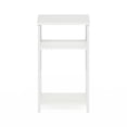 thumbnail image 6 of Furinno Just Side Table, 3-Tier Metal Frame End Table with Open Shelf, Night Stand, Bedside Table, for Living Room, Bedroom, Plain White, 6 of 6