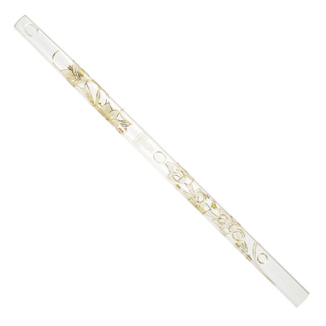 Hall Crystal Flute 11701 - Inline Glass Flute in G - White Lily