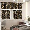 thumbnail image 2 of Yuyamidu Floral Print Kitchen Window Curtains Valance and Tier Set Easy to Install Blackout Curtains for Bedroom Light Filtering Room Darkening Window Drapes Home Decor Gift for Birthday, 2 of 5