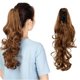 thumbnail image 1 of FUT Extensiones de cabello con clip para coleta de garra para mujer, 18.0 in de largo, rizado, color marrón claro ondulado, 1 of 5