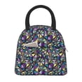 thumbnail image 1 of Fotbe Purple-Gold Triangles Bolsa de Almuerzo con Estampado, Lonchera Aislada, Contenedor de Comida Reutilizable Tipo Cooler a Prueba de Fugas, 1 of 6