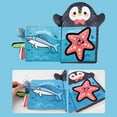 thumbnail image 3 of Libros de tela para bebés, desarrollo de inteligencia, aprendizaje, libro de conocimientos, libros educativos de tela suave, juguetes para bebés, bebé Estilo pingüino Hugo Juguetes de libro de tela, 3 of 8