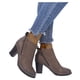 thumbnail image 4 of NECHOLOGY Botas Mujer Adulto Femenino Zapatos Botines de mujer Color Heel Cuero Dedo del pie Retro Zipper Botas Round Shoes Round Shoes femeninos Botas de mujeres (Khaki, 7.5), 4 of 5