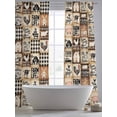thumbnail image 4 of Farmhouse Checkered Sheer Curtains 84 Inch Length 2 Panels Set, Rustic Retro Farm Life Assembling Voile Window Treatment Rod Pocket Curtains Sheers Drapes for Bedroom/Living Room/Kitchen 52"x84"x2, 4 of 7
