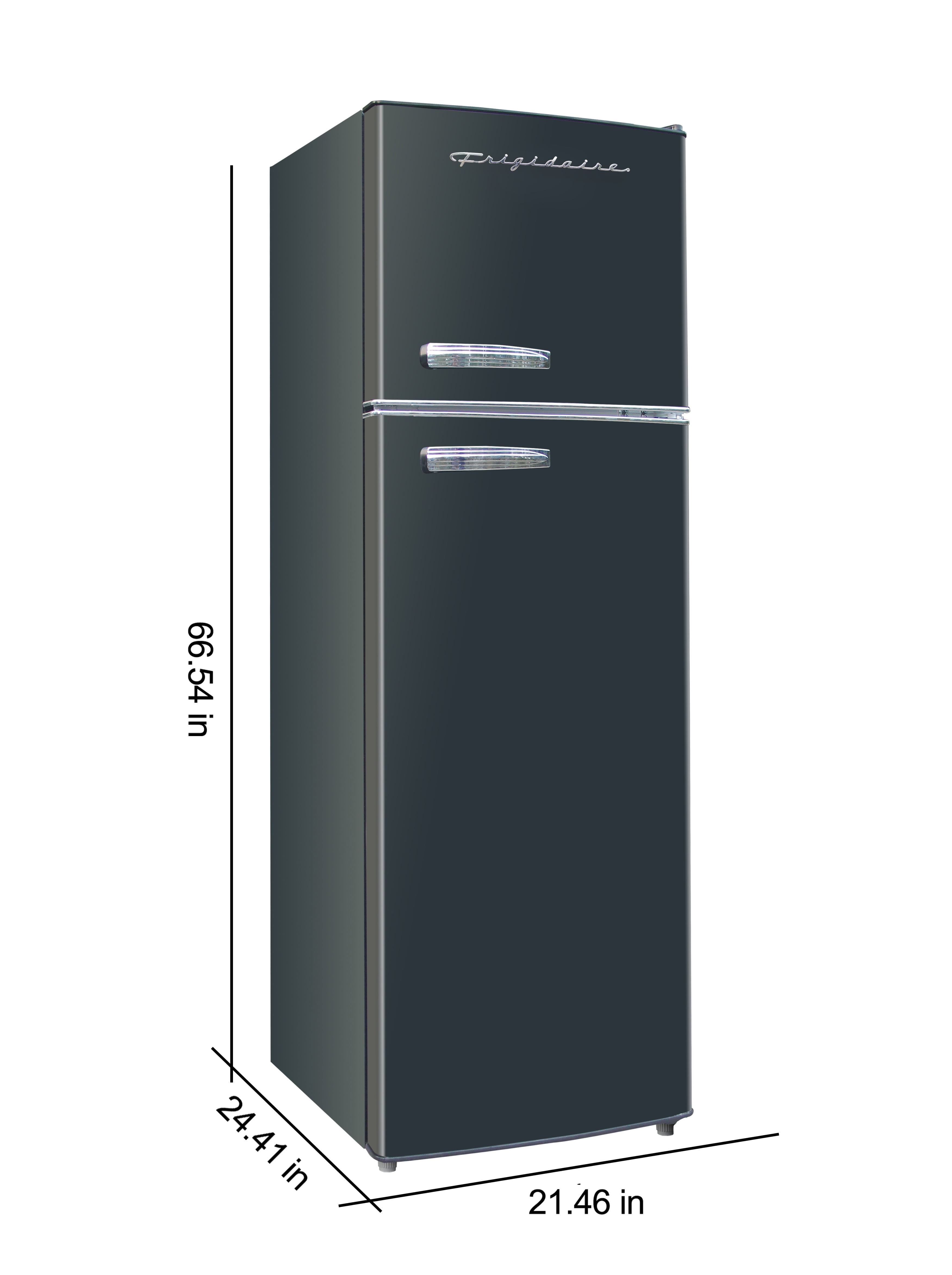 Frigidaire 10 Cu. ft. Top Mount Retro Refrigerator, Apartment Size Compact Fridge, Black