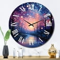 thumbnail image 3 of Designart "Colorful Sky Photo delicate Illusion II" Landscapes Oversized Wall Clock, 3 of 5