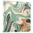 thumbnail image 2 of Leather Cover Photo Album 80 Pockets 4x6 Photos Bookshelf Picture Album Teal Orange Marble, 2 of 9