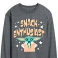 thumbnail image 3 of Star Wars - The Mandalorian Snack Enthusiast Grogu - Men's Long Sleeve Graphic T-Shirt, 3 of 5