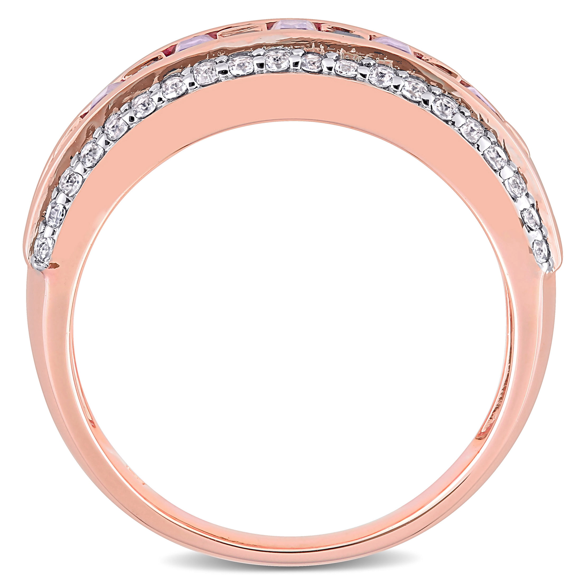 Everly Women's Amethyst and Topaz 10k Rose Gold Ring