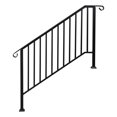 thumbnail image 5 of Matte Black Outdoor 4 Level Iron Handrail, 5 of 16