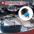 thumbnail image 2 of Unique Bargains 1 Set Oil Drain Plug for Toyota Tacoma Tundra Camry Corolla 4Runner Oil Pan Drain Bolt Screw Thread Repair No.9043012031 Blue Metal Magnetic M12x1.25, 2 of 7