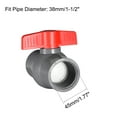 thumbnail image 3 of Ball Valve Water Pipe Threaded Ends 1-1/2" Inner Diameter Red Gray 2Pcs, 3 of 3