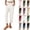 08# White, variant on Women's Cotton Linen Capri Pants Summer Lightweight Elastic Waist Work Pant Ankle Cropped Trousers with Pockets 2026 Army Green XXL