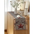 thumbnail image 5 of Table Runner 72 Inches Long for Kitchen Dining, Texas Star Farmhouse Dresser Scarf Farmhouse, Dining Table Decorations for Wedding/Parties, Rustic Black Plaid Berry Wooden 18 x 72 In, 5 of 8