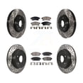 thumbnail image 1 of Transit Auto Front Rear Coated Drilled Slotted Disc Brake Rotors and Semi-Metallic Pads Kit for Car Chevrolet Cruze Sonic Limited KDF-100198, 1 of 11