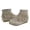Beige, variant on Women Classic Fringe Studded Boots Suede Tassel Cowboys Round Toe Flat Booties Retro Low Heel Fashion Casual Western Outdoor Short Boots